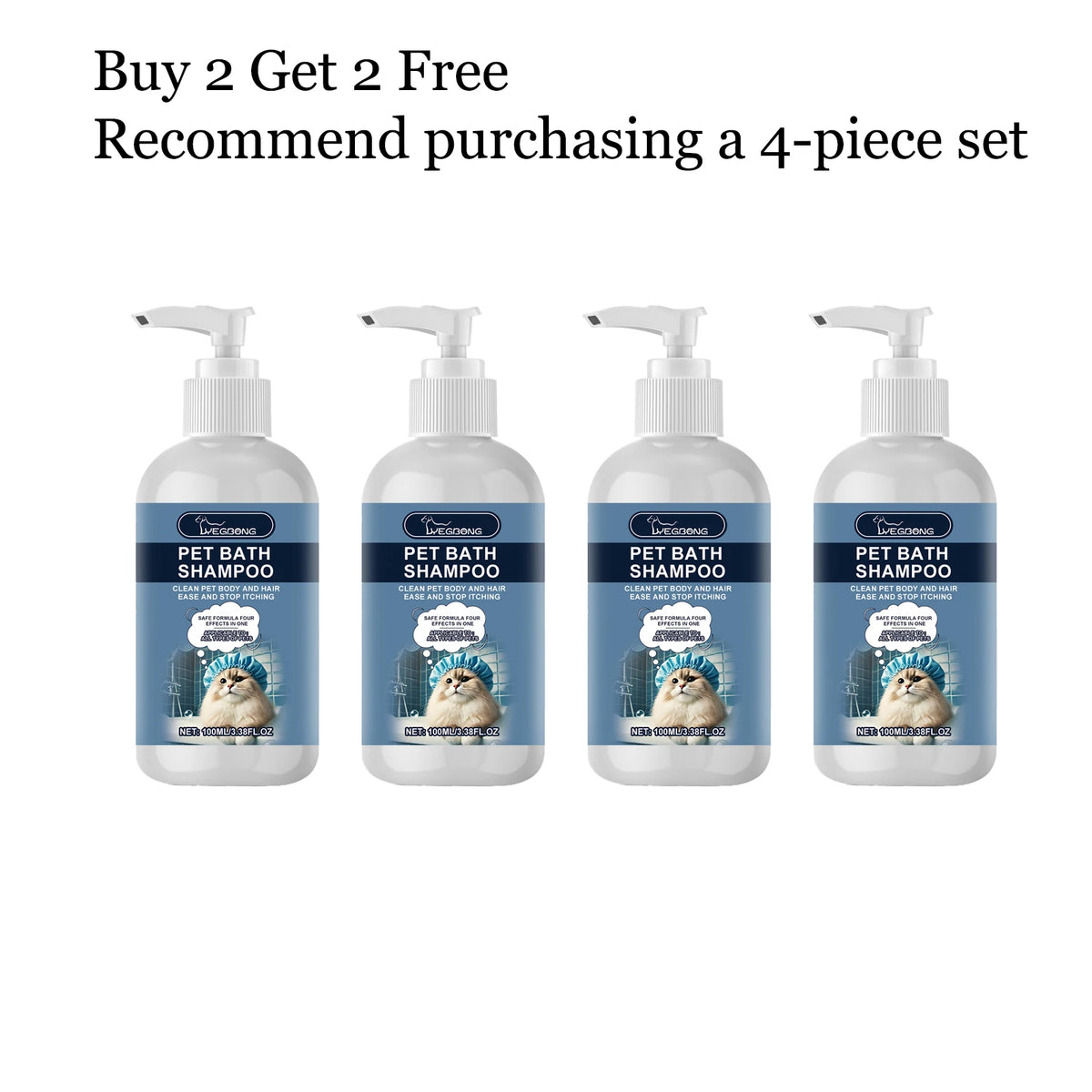 100ML Pet Shampoo Gentle Cleaning and Moisturizing Enhanced Smoothness, Nourishing, Skin Soothing, Improved Shine Pet Shampoo for Cats & Dogs.