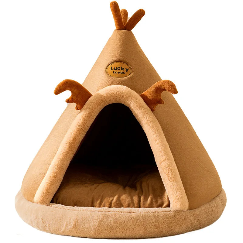 Dog Kennel Warm Winter Dog House Mat Detachable Washable Dogs Bed Nest Deep Sleep Tent for Medium Large Dogs House Supplies
