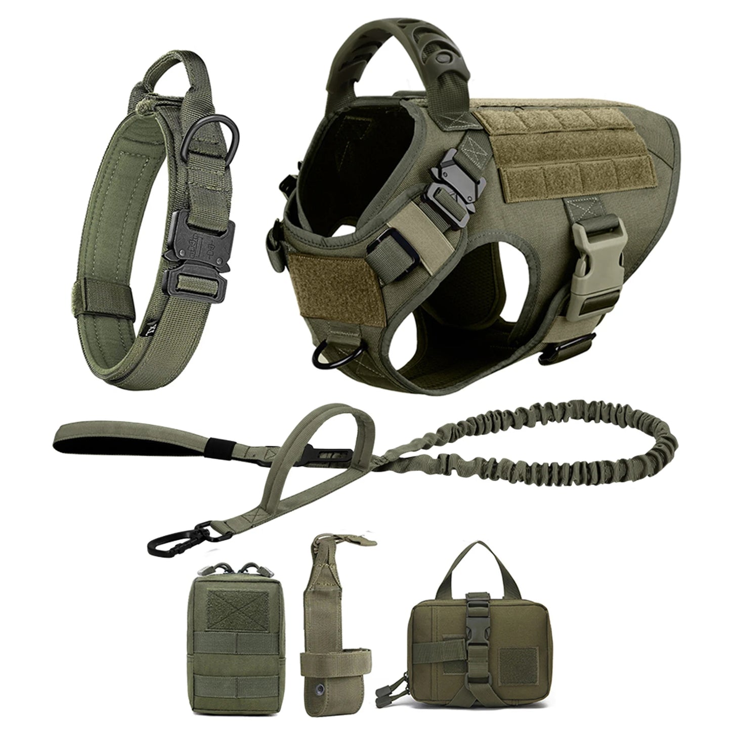 Large Dog Harness And Leash Set Pet German Shepherd Malinois Training Walking Vest Dog Harness And Collar For Medium Large Dogs