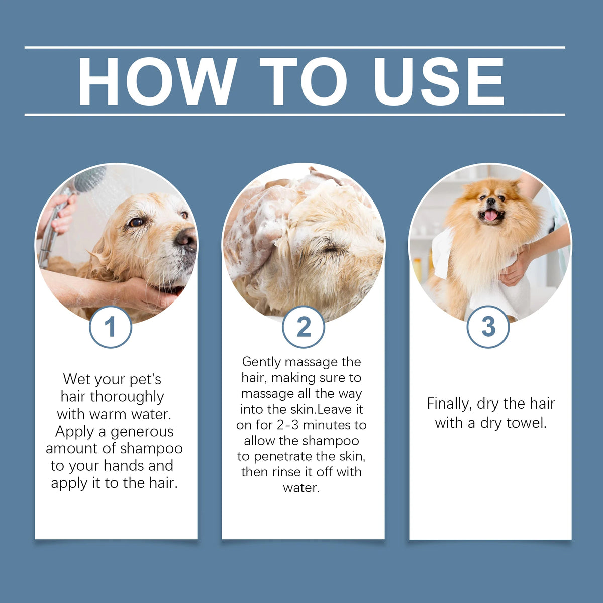 100ML Pet Shampoo Gentle Cleaning and Moisturizing Enhanced Smoothness, Nourishing, Skin Soothing, Improved Shine Pet Shampoo for Cats & Dogs.