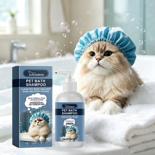 100ML Pet Shampoo Gentle Cleaning and Moisturizing Enhanced Smoothness, Nourishing, Skin Soothing, Improved Shine Pet Shampoo for Cats & Dogs.