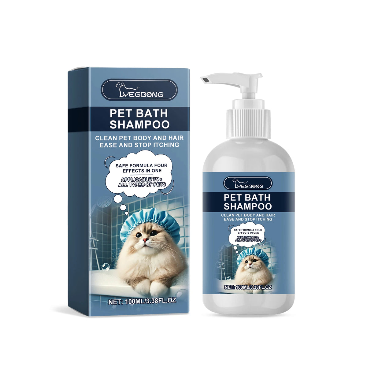 100ML Pet Shampoo Gentle Cleaning and Moisturizing Enhanced Smoothness, Nourishing, Skin Soothing, Improved Shine Pet Shampoo for Cats & Dogs.