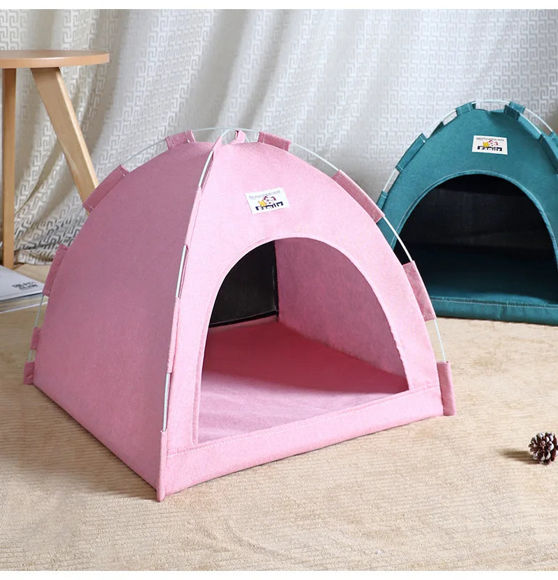 Foldable Pet House Pet Tent Four Seasons Universal Cat and Dog Pet Nest Summer Cool Mat Outdoor Portable Foldable Breathable