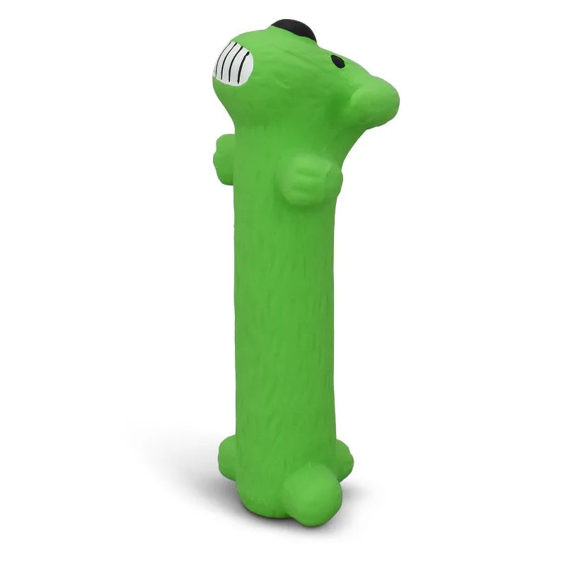 Smiling Loofa Dog Latex Dog Toy with Squeaker (2 pack)