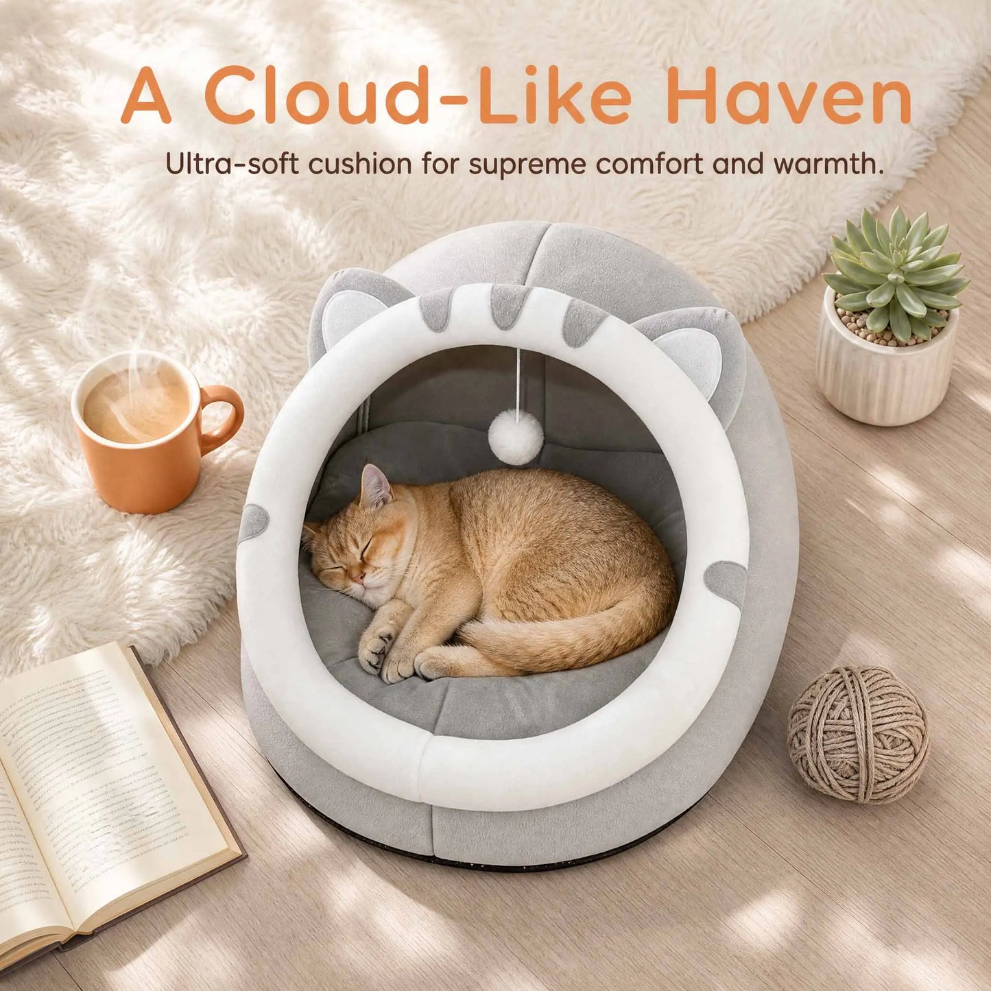 Super Cat Bed Warm Pet House Kitten Cave Cushion Cat House Warm Sleeping Dog Basket Tent Small Dog Mat Supplies Bed For Cats