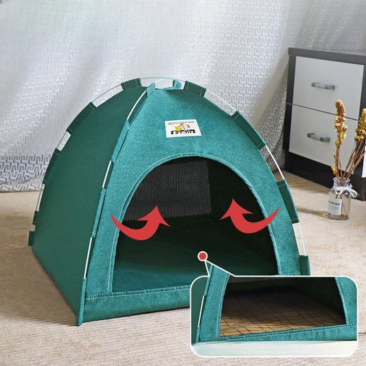 Foldable Pet House Pet Tent Four Seasons Universal Cat and Dog Pet Nest Summer Cool Mat Outdoor Portable Foldable Breathable
