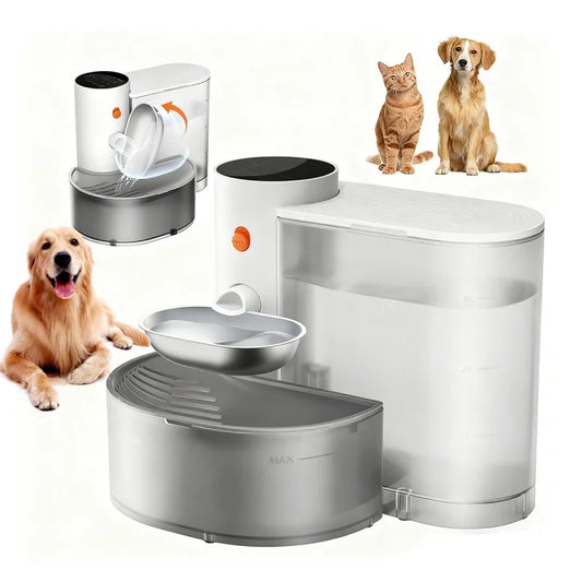 Intelligent Water Dispenser — Stainless Steel, Self‑Purifying, Wireless Drinking Bowl for Calm, Clean Hydration.