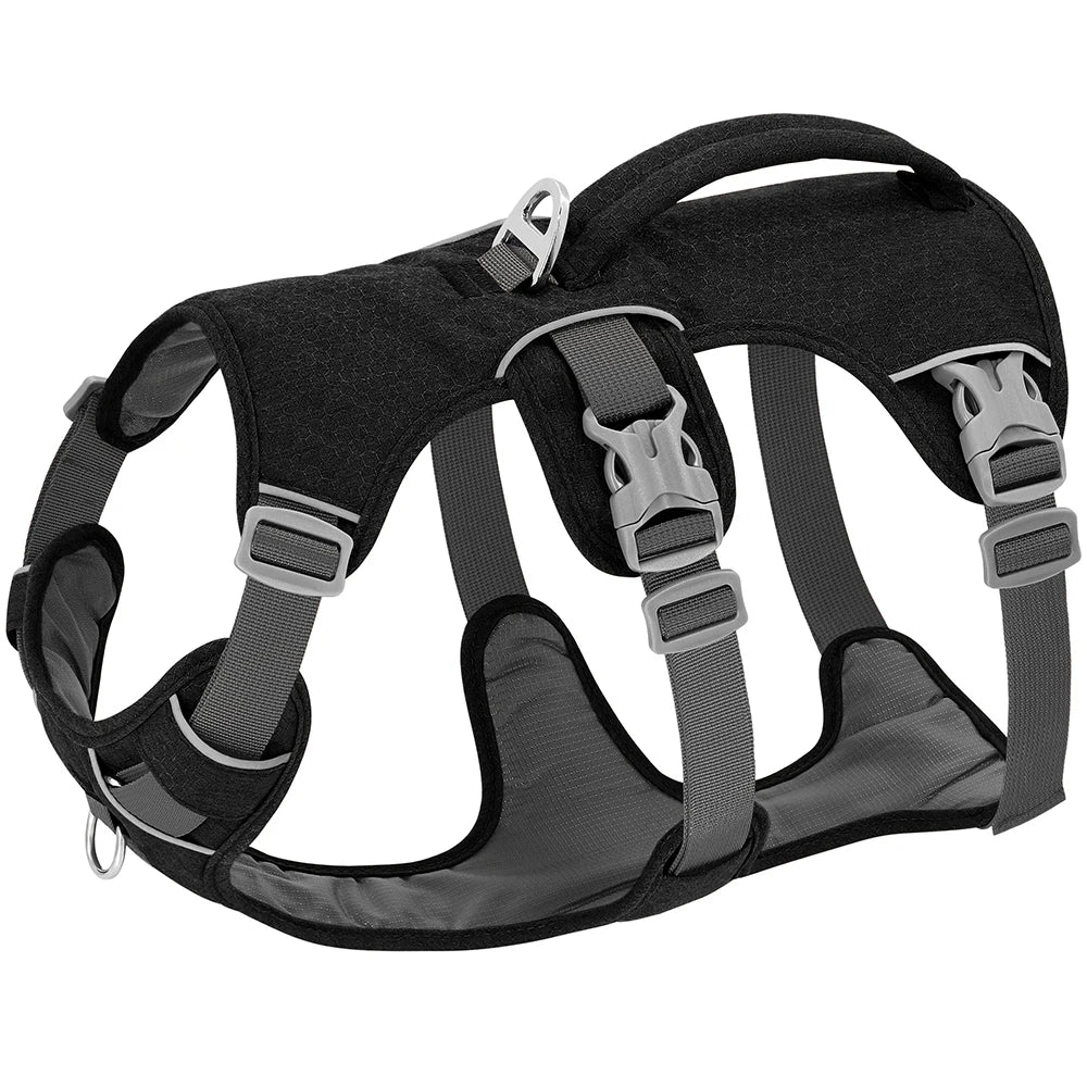 Escape Proof Nylon Dog Harness Reflective Dog Harnesses Durable Pet Vest With Handle Adjustable for Small Medium Large Dogs Pug