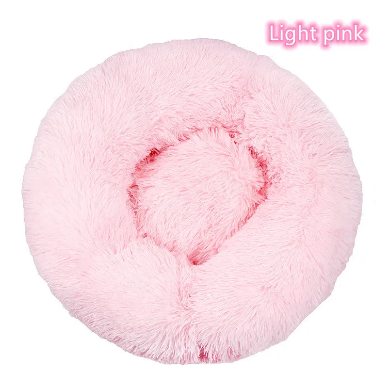 Super Soft Pet Bed Plush Full Size Washable Calm Bed Donut Bed Comfortable Sleeping for cat or dog