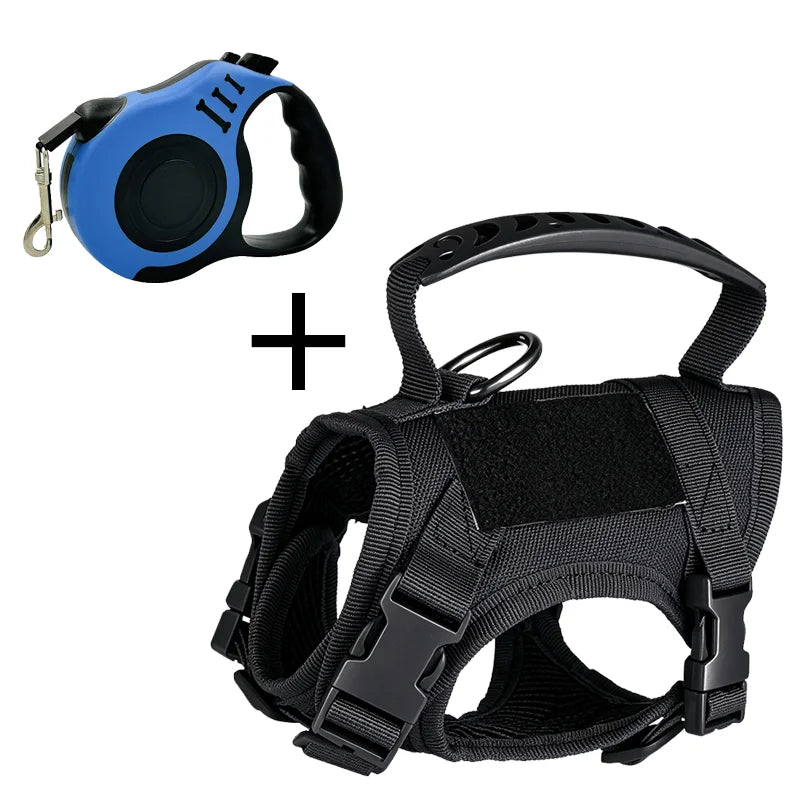 Cat Dog Vest Sling Set Retractable Rope Tactical Vest Breathable Pet Harness for Small and Medium Sized Dog Cat Outdoor Walking