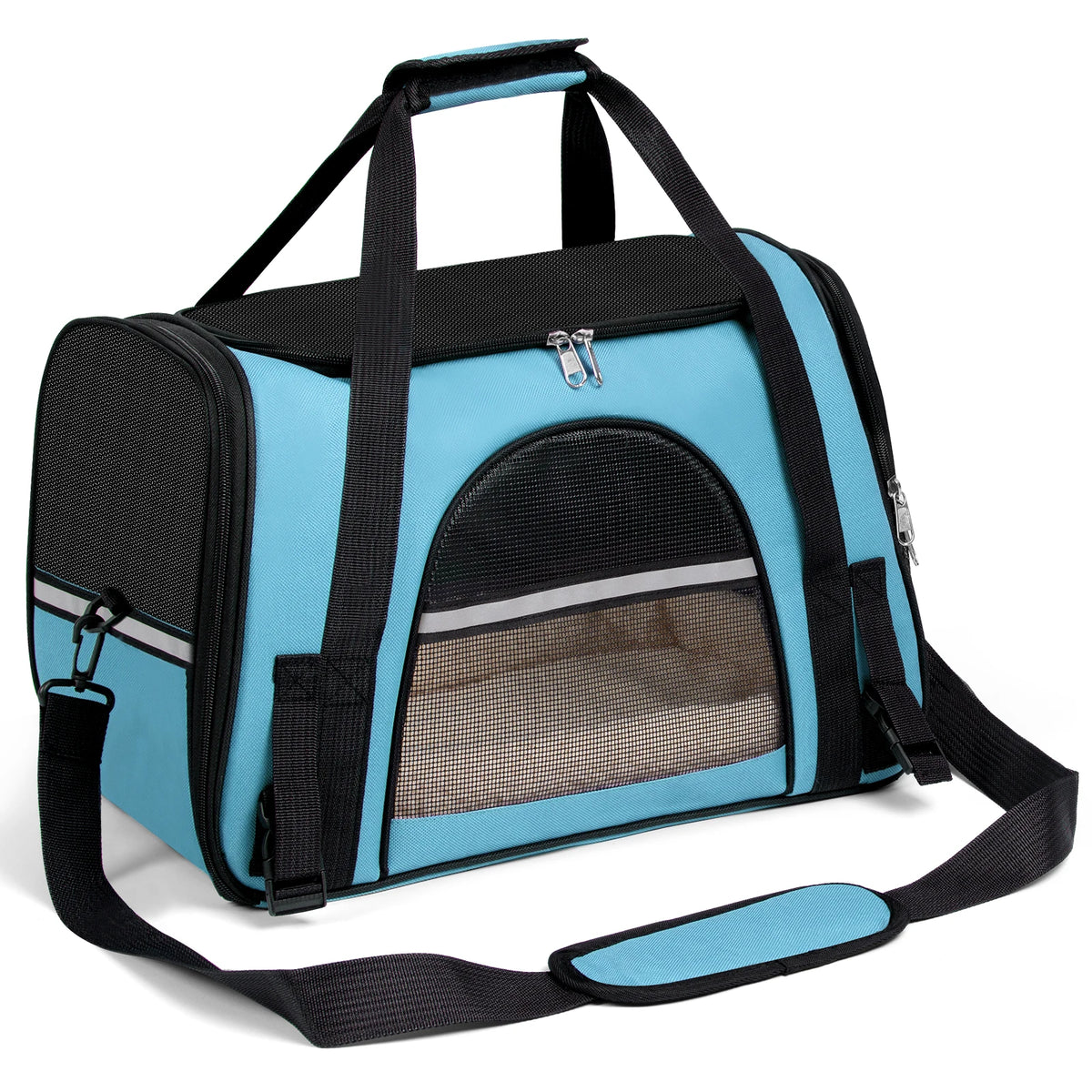 Portable Pet Carrier — Gentle, Secure Travel Bag for Cats & Small Dogs (Up to 15 lbs), Foldable & Airline Friendly.