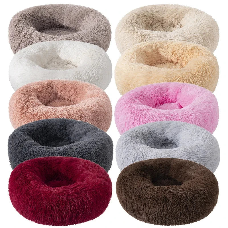 Super Soft Pet Bed Plush Full Size Washable Calm Bed Donut Bed Comfortable Sleeping for cat or dog