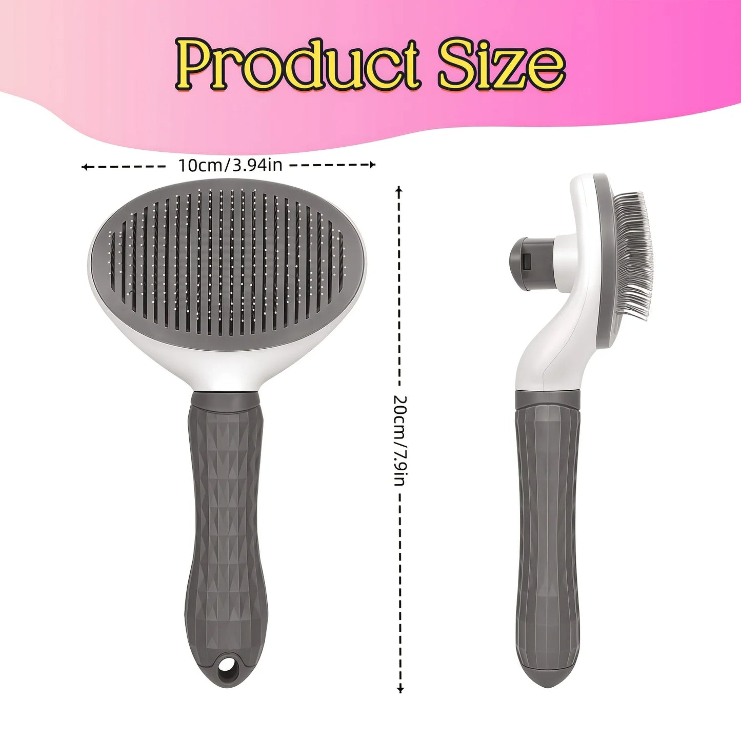 1 piece clean pet comb - includes an easy hair removal hook, open comb for cats and dogs with curved pin teeth, gentle hair removal massage, specially designed for cats and dogs to easily remove loose hair