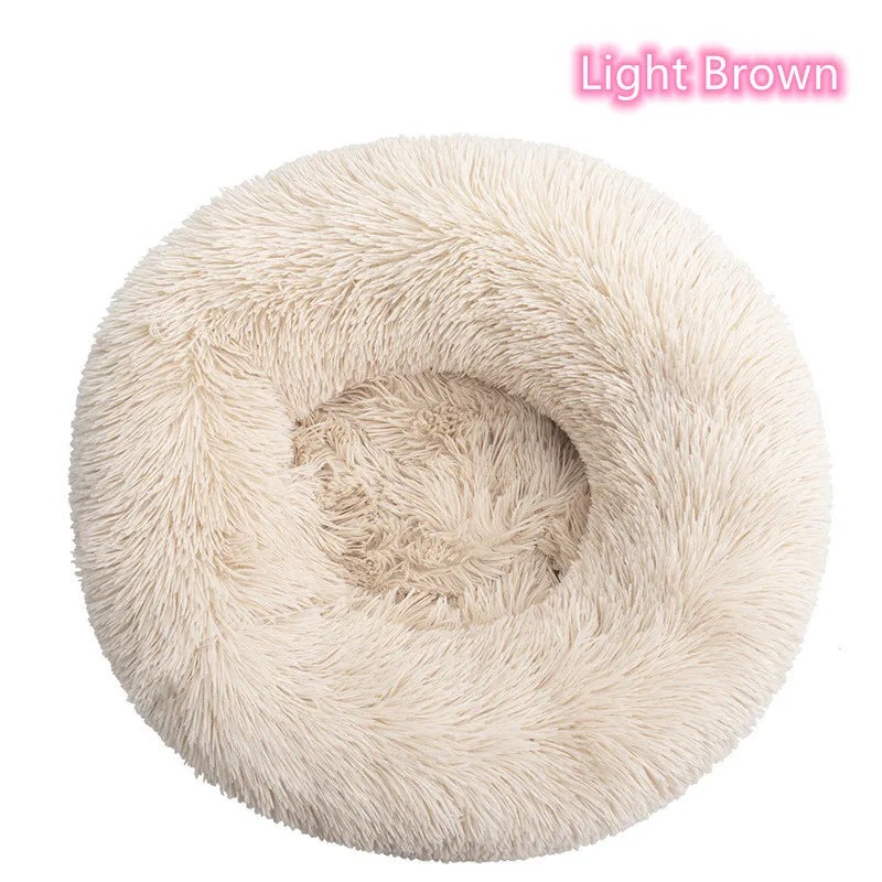 Super Soft Pet Bed Plush Full Size Washable Calm Bed Donut Bed Comfortable Sleeping for cat or dog