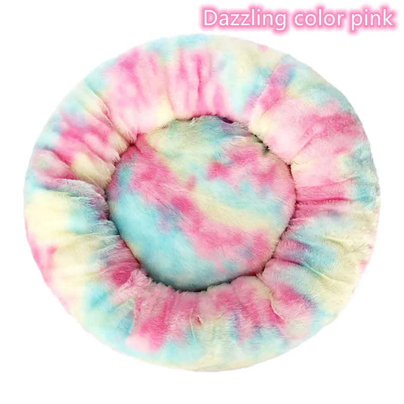 Super Soft Pet Bed Plush Full Size Washable Calm Bed Donut Bed Comfortable Sleeping for cat or dog