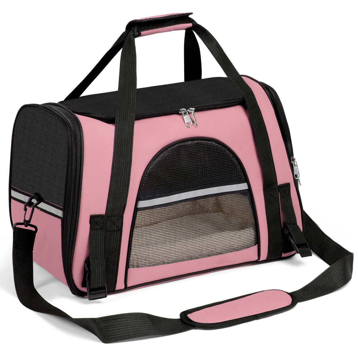Portable Pet Carrier — Gentle, Secure Travel Bag for Cats & Small Dogs (Up to 15 lbs), Foldable & Airline Friendly.