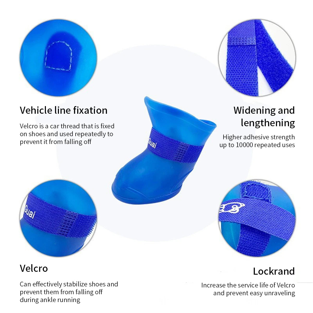4Pcs Pet WaterProof Rainshoe Anti-slip Rubber Boot For Small Medium Large Dogs Cats Outdoor Shoe Dog Ankle Boots Pet rain shoes