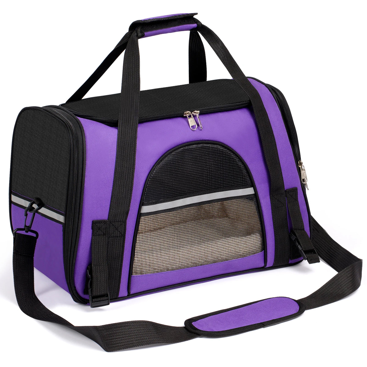 Portable Pet Carrier — Gentle, Secure Travel Bag for Cats & Small Dogs (Up to 15 lbs), Foldable & Airline Friendly.