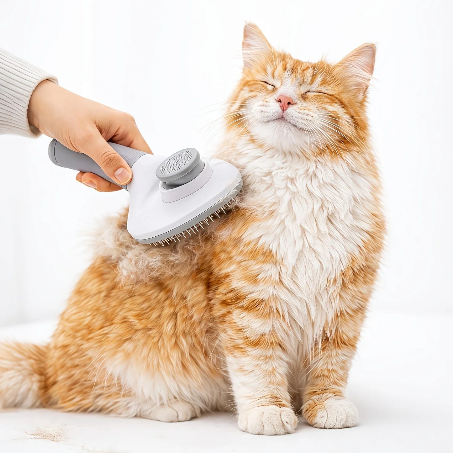 1 piece clean pet comb - includes an easy hair removal hook, open comb for cats and dogs with curved pin teeth, gentle hair removal massage, specially designed for cats and dogs to easily remove loose hair
