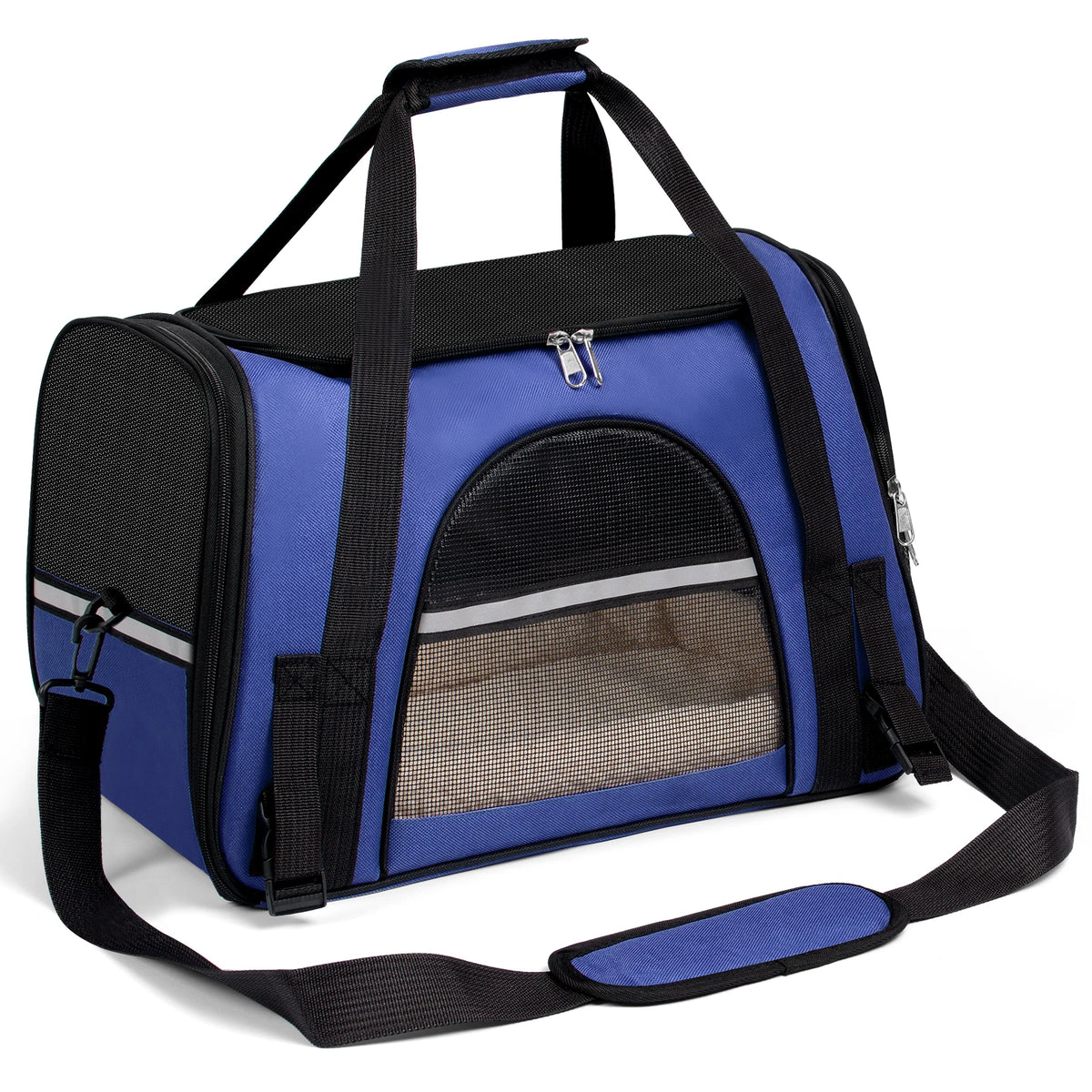 Portable Pet Carrier — Gentle, Secure Travel Bag for Cats & Small Dogs (Up to 15 lbs), Foldable & Airline Friendly.