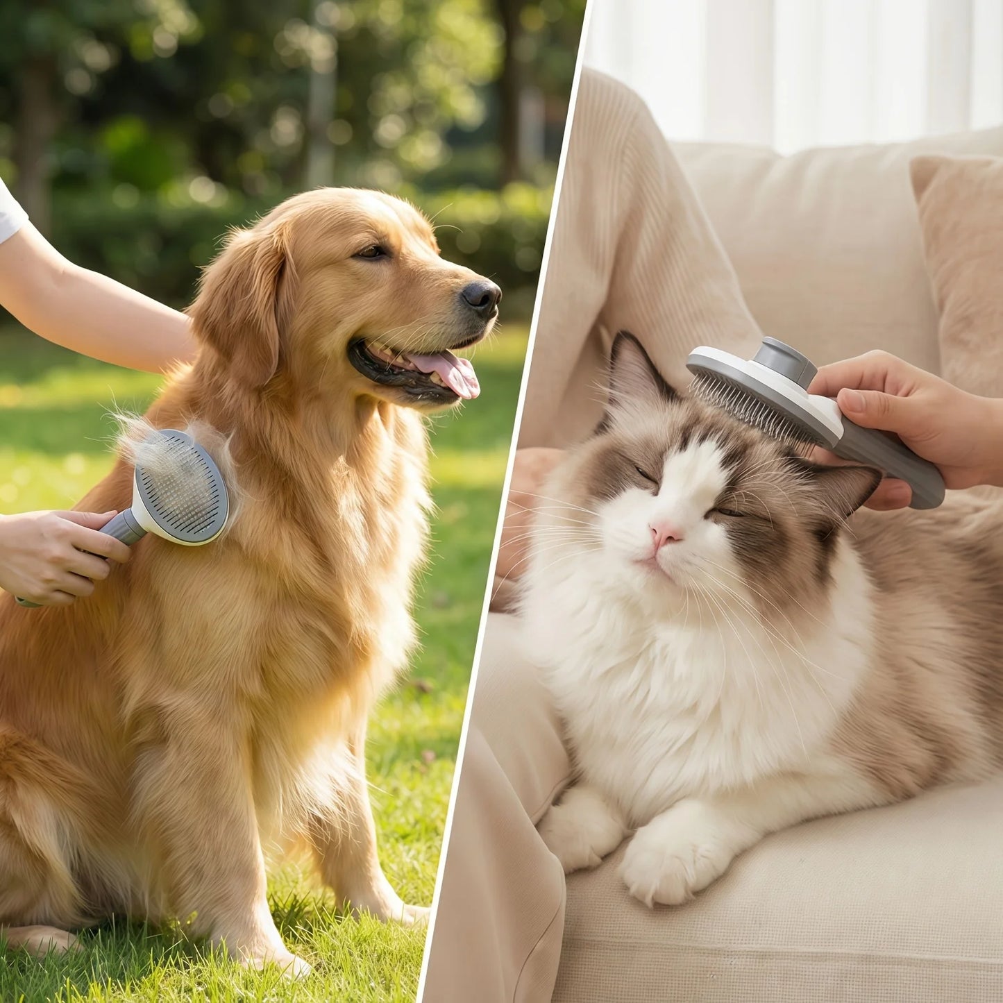 1 piece clean pet comb - includes an easy hair removal hook, open comb for cats and dogs with curved pin teeth, gentle hair removal massage, specially designed for cats and dogs to easily remove loose hair