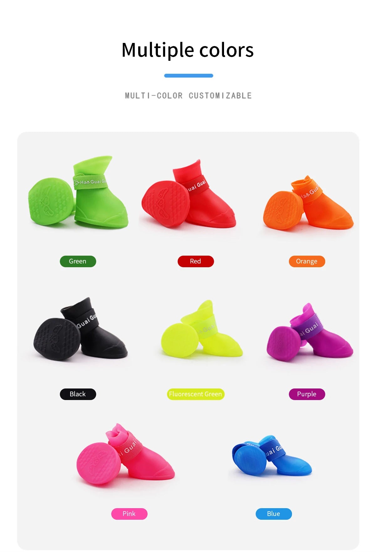4Pcs Pet WaterProof Rainshoe Anti-slip Rubber Boot For Small Medium Large Dogs Cats Outdoor Shoe Dog Ankle Boots Pet rain shoes