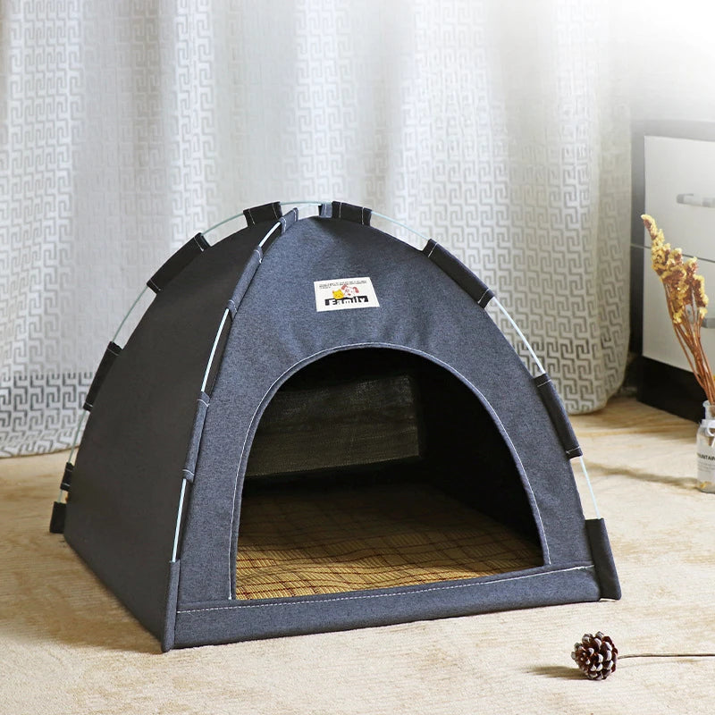 Foldable Pet House Pet Tent Four Seasons Universal Cat and Dog Pet Nest Summer Cool Mat Outdoor Portable Foldable Breathable