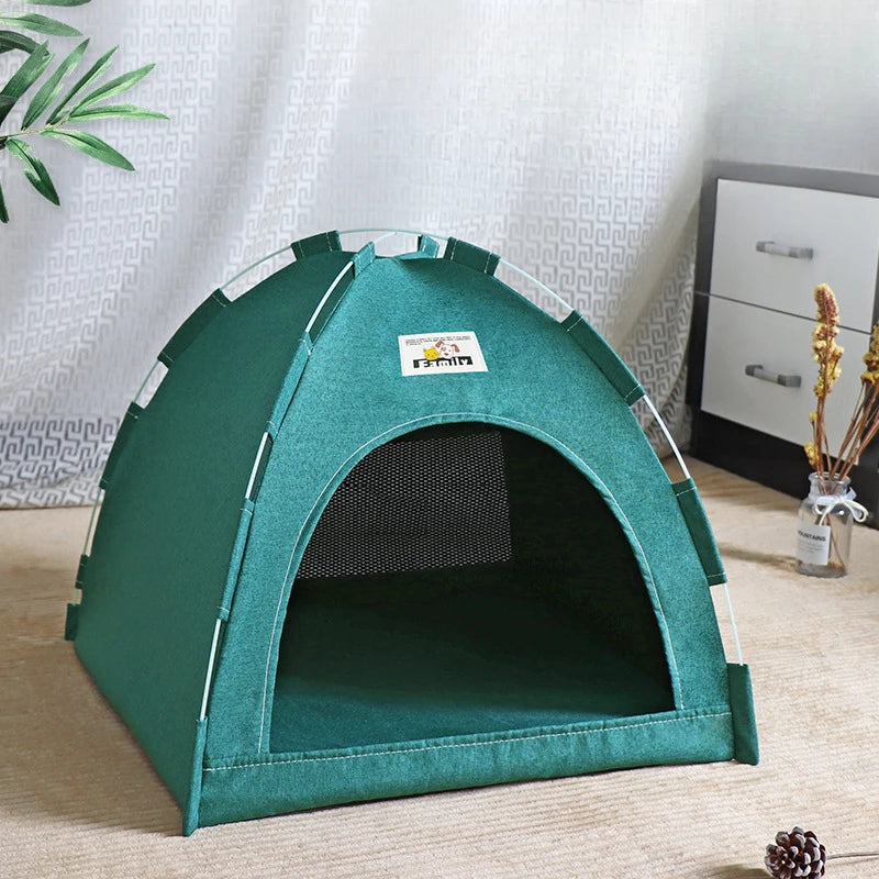 Foldable Pet House Pet Tent Four Seasons Universal Cat and Dog Pet Nest Summer Cool Mat Outdoor Portable Foldable Breathable