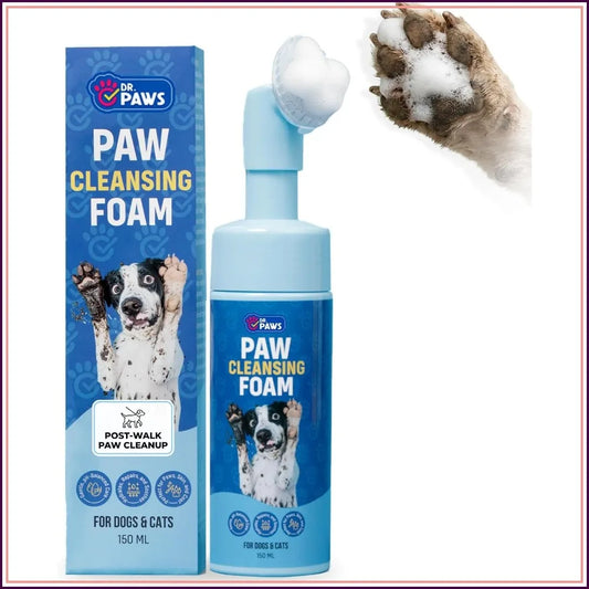 Foaming Dog Paw Cleaner, Non-Toxic, pH-Balanced, Lick-Safe, Built-in Soft-Tip Scrubber, 150ml