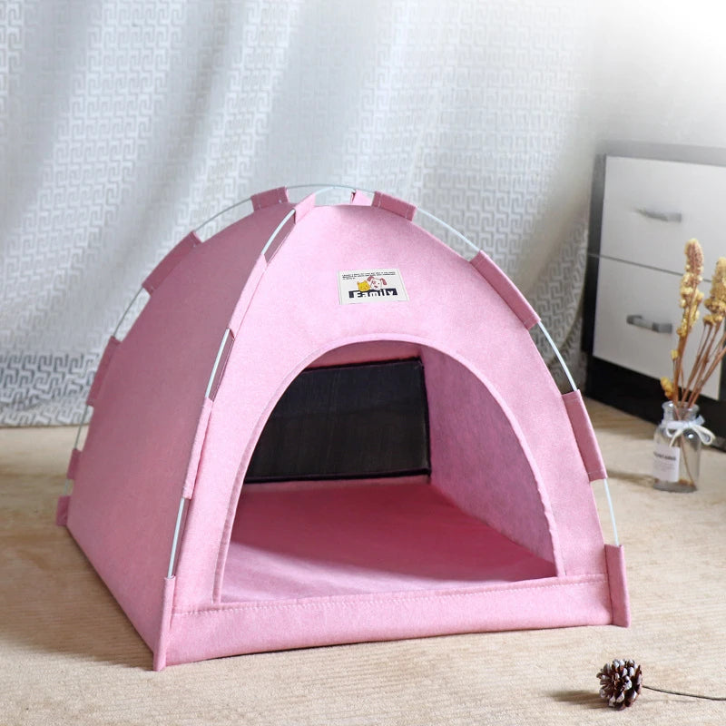 Foldable Pet House Pet Tent Four Seasons Universal Cat and Dog Pet Nest Summer Cool Mat Outdoor Portable Foldable Breathable