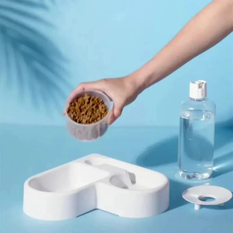 Automatic Drinking Pet Bowl Moisture-proof Cat Bowl Dog Basin Dual-use Multi-functional Drinking And Feeding