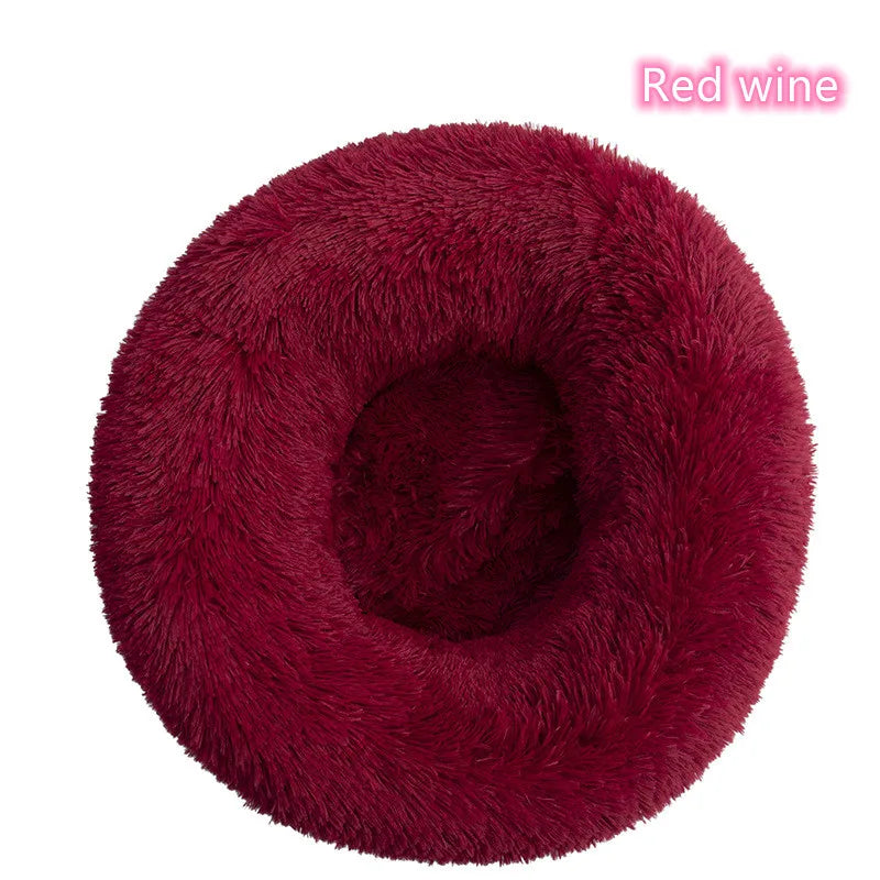 Super Soft Pet Bed Plush Full Size Washable Calm Bed Donut Bed Comfortable Sleeping for cat or dog