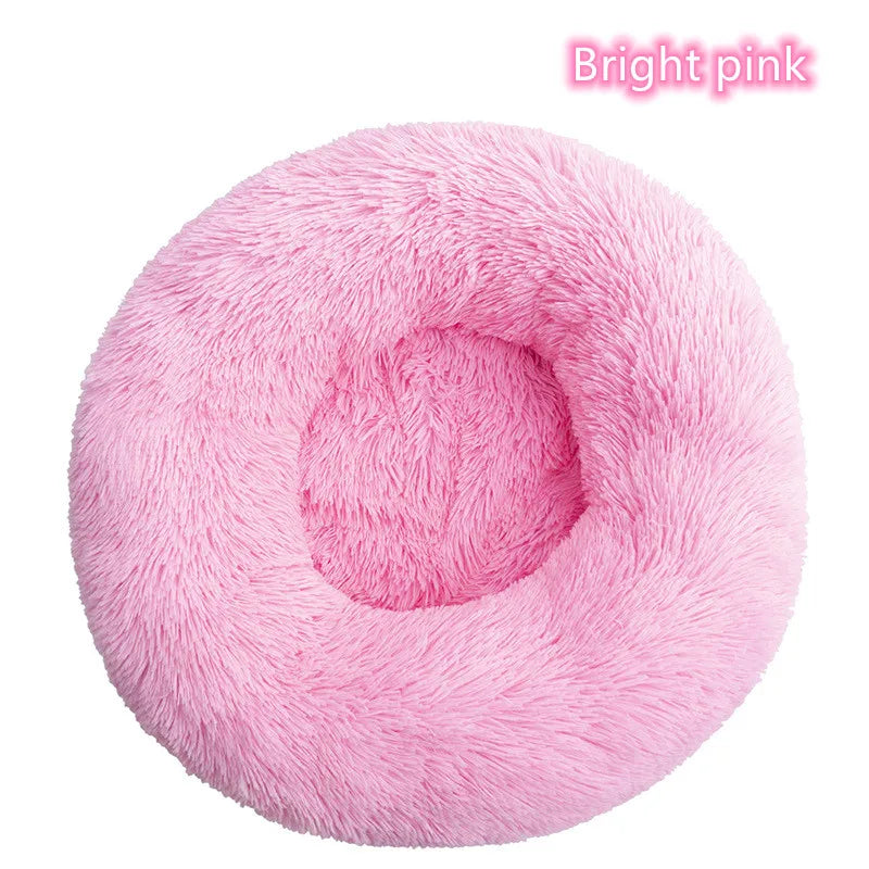 Super Soft Pet Bed Plush Full Size Washable Calm Bed Donut Bed Comfortable Sleeping for cat or dog