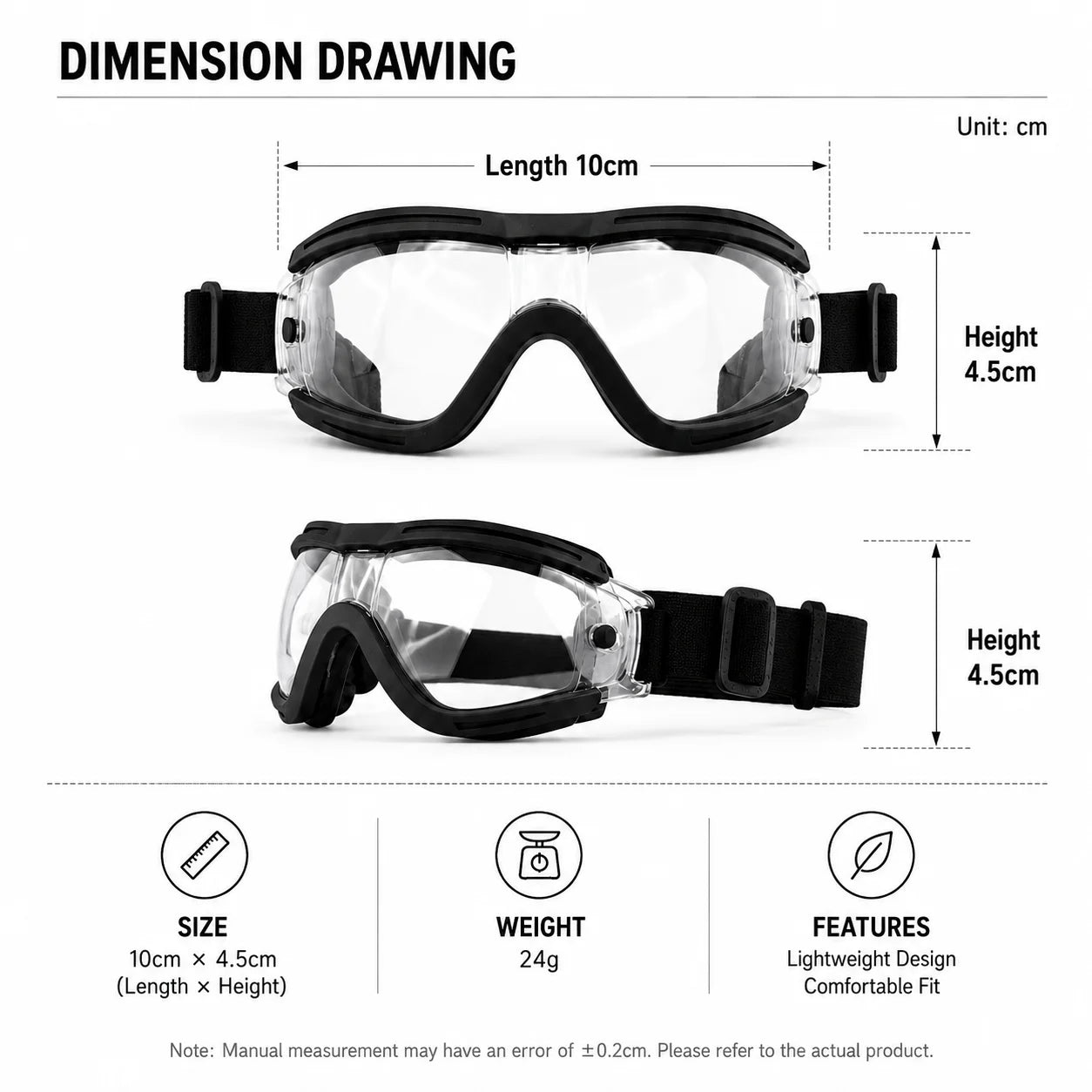 Pet Adjustable Dog Goggles Sunglasses Anti-UV Sun Glasses Eye Wear Protection Black Widely Used Dog Sunglasses Pet Dog Supplies