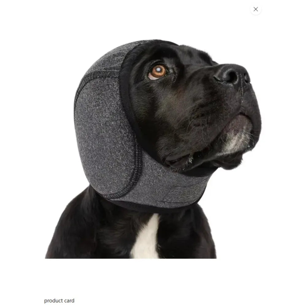 Adjustable Ear Noise Protection Cover for dogs. Soft, Calming Ear Wrap Headband.