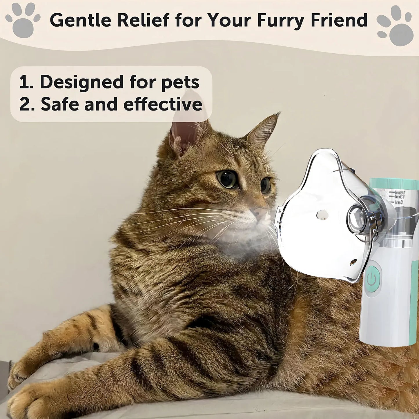 Pet Portable Nebulizer Machine Medical Atomizer Nebulizer Inhalator for Animal Silent Inhaler