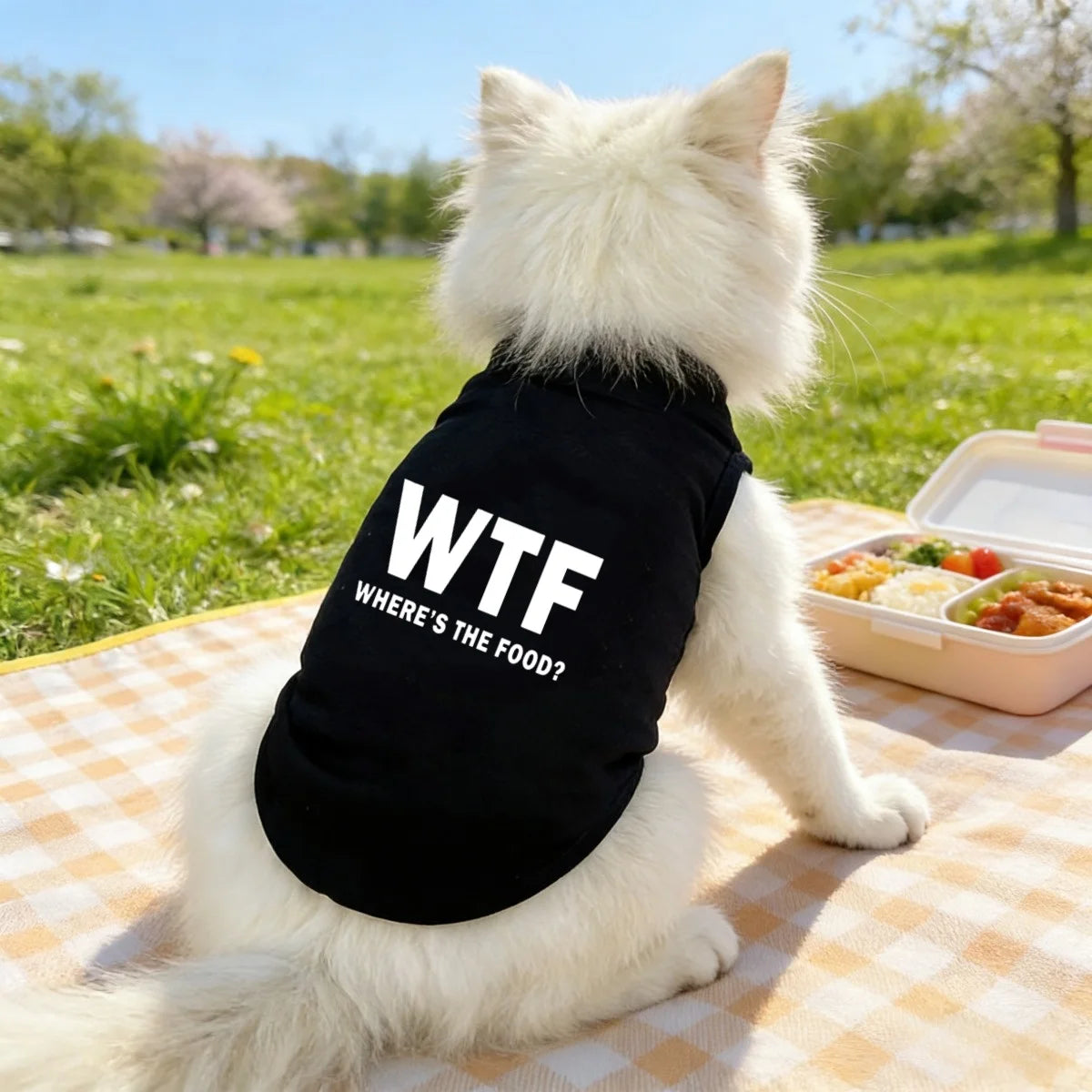 'Where's the Food' 
Introducing Our Exclusive Dog Tank Top, featuring a Playful 'Where's the Food' Back Print