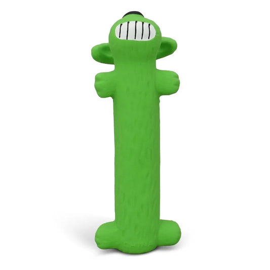 Smiling Loofa Dog Latex Dog Toy with Squeaker (2 pack)