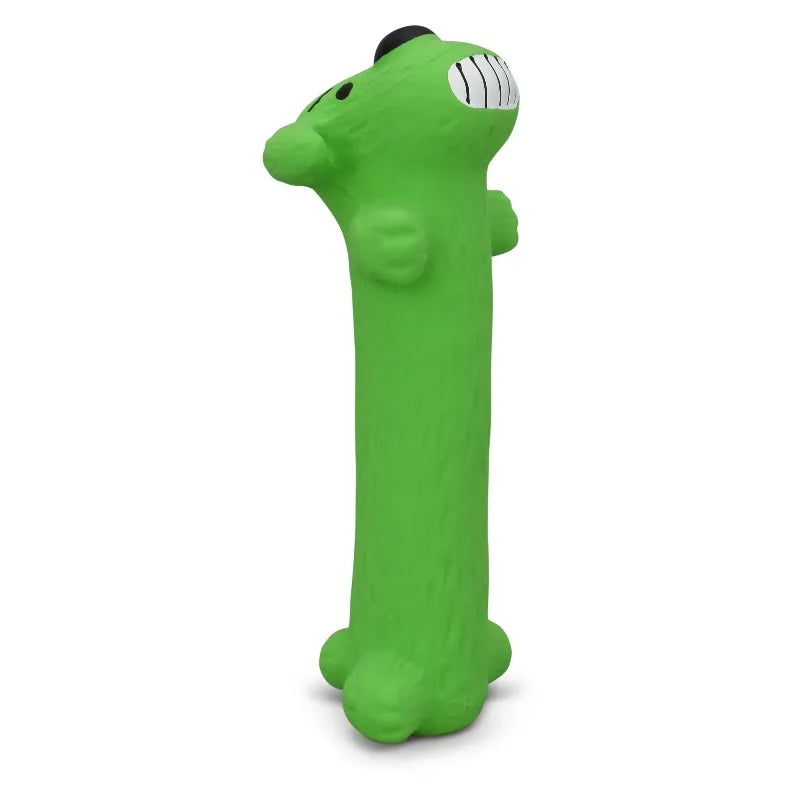 Smiling Loofa Dog Latex Dog Toy with Squeaker (2 pack)