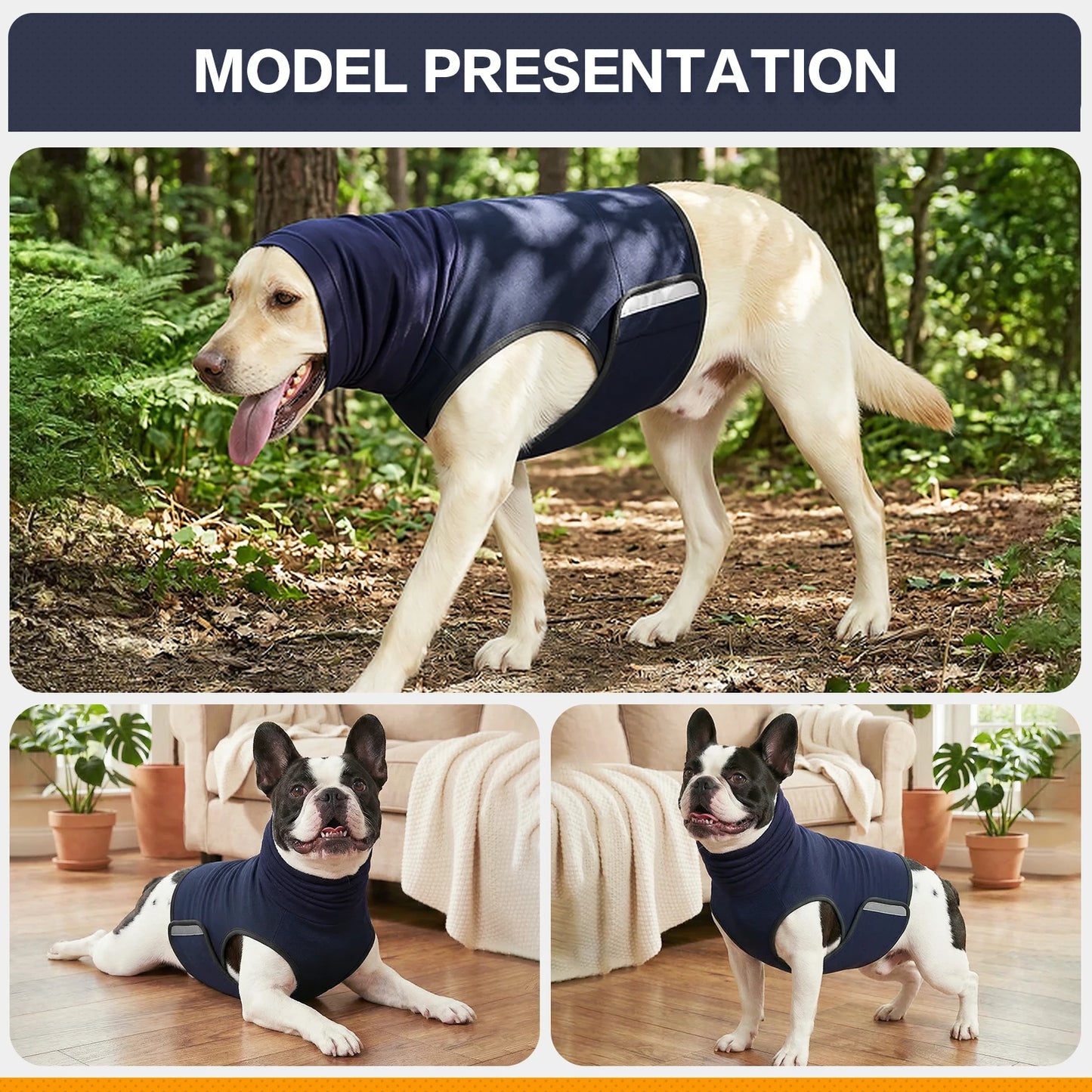 Dog Anxiety Vest,Skin-Friendly Thunder Jacket for Dogs,Dog Calming Shirt for Thunder,Fireworks,Vet Visits and Separation
