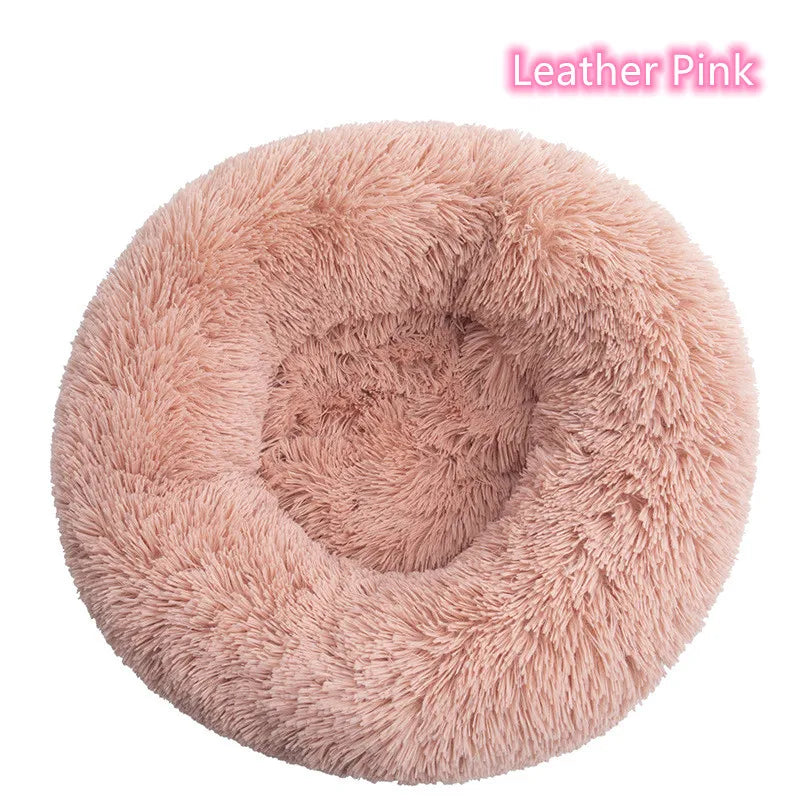 Super Soft Pet Bed Plush Full Size Washable Calm Bed Donut Bed Comfortable Sleeping for cat or dog