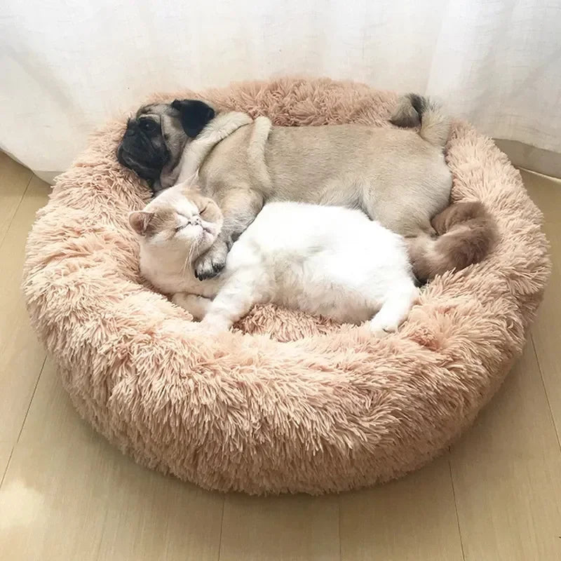 Super Soft Pet Bed Plush Full Size Washable Calm Bed Donut Bed Comfortable Sleeping for cat or dog