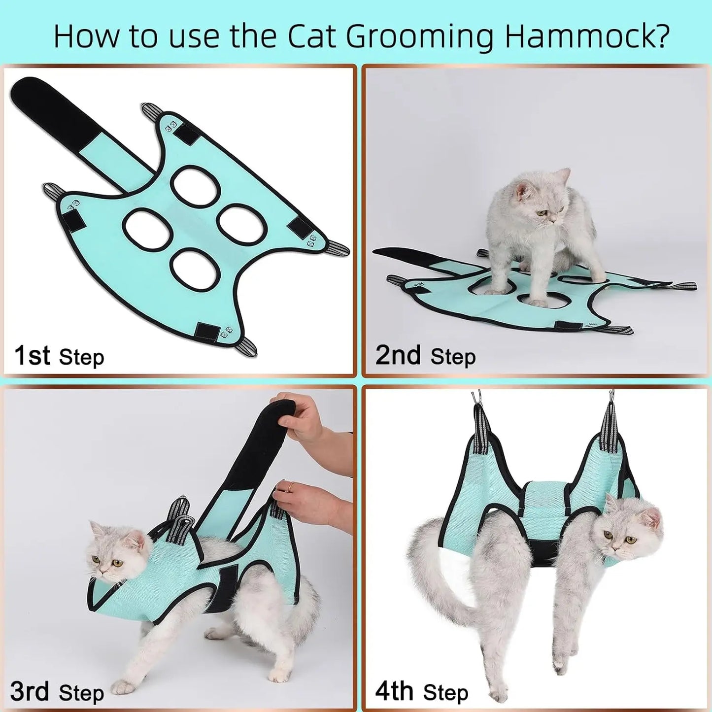 New Pet Cat Grooming Hammock Helper Cat Dog Hammock Dogs Repairing Nails In Beauty Hammock Restraint Bag Pet Accessories
