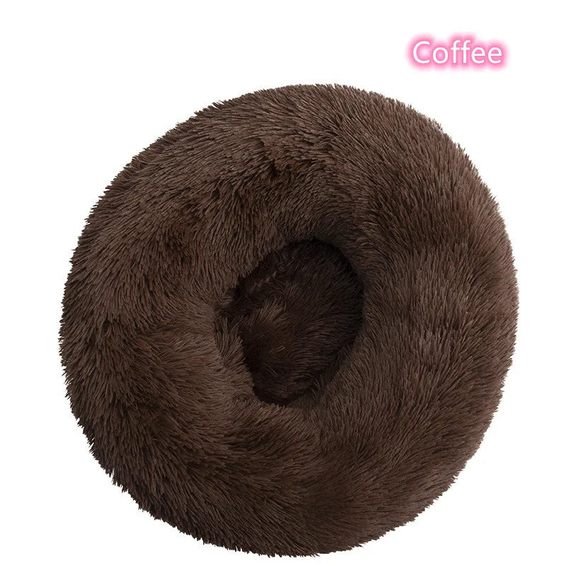 Super Soft Pet Bed Plush Full Size Washable Calm Bed Donut Bed Comfortable Sleeping for cat or dog