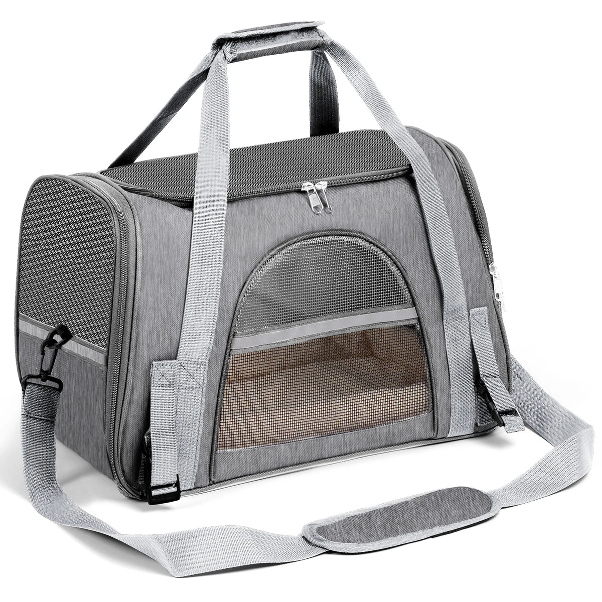 Portable Pet Carrier — Gentle, Secure Travel Bag for Cats & Small Dogs (Up to 15 lbs), Foldable & Airline Friendly.